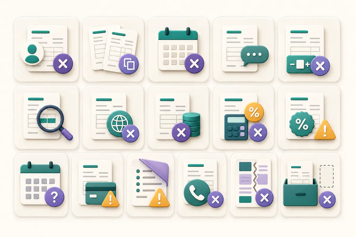 Fifteen common invoice mistakes that can delay payment